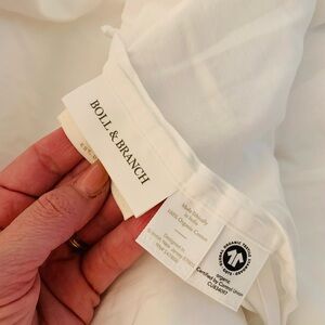 Boll & Branch Organic White King flat Bed Sheet - Soft Luxury 100% Cotton